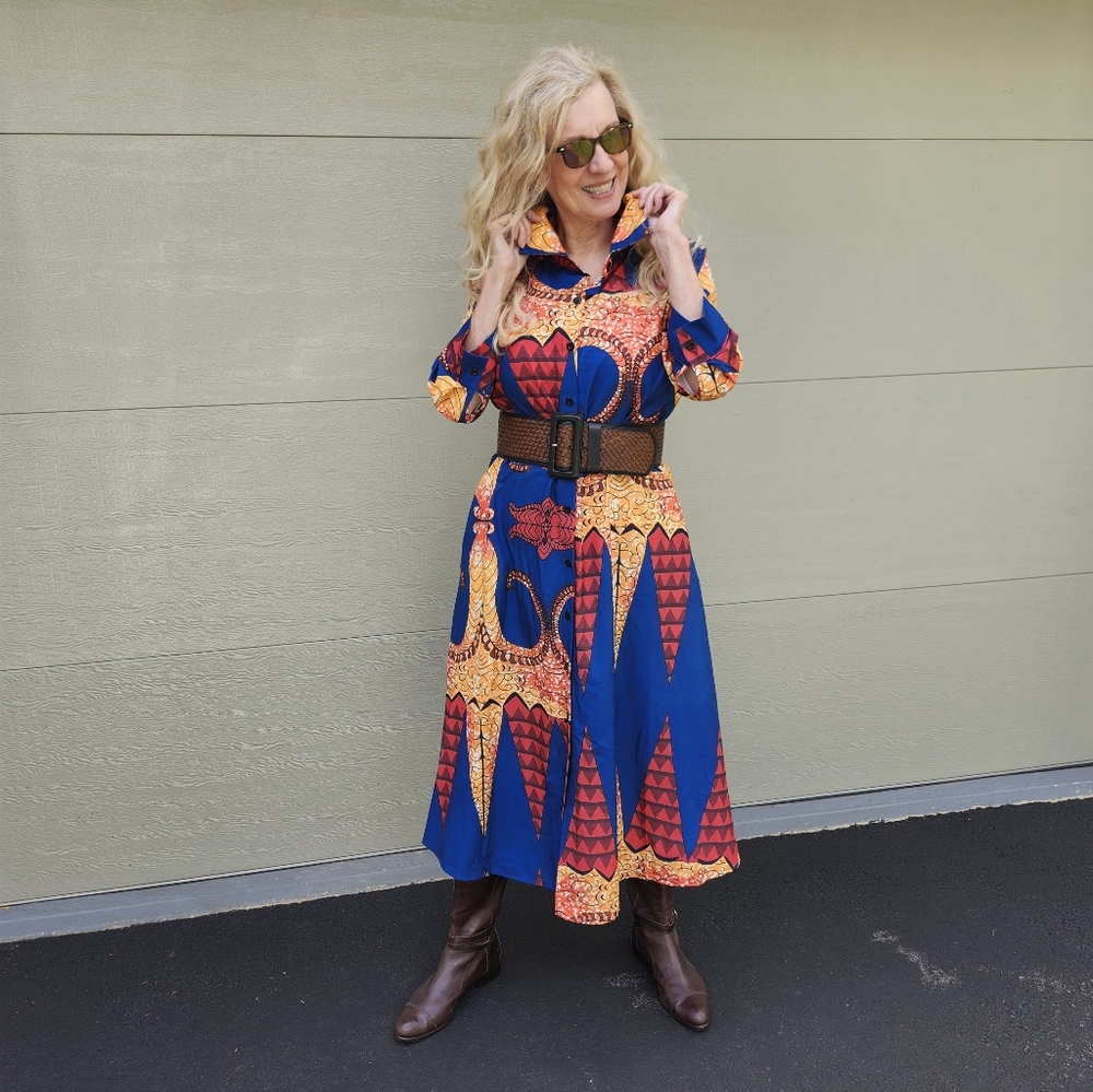 Made With Love Like New Colorful & Amazing Looking Maxi Dress, Large, $26